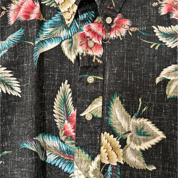 Reyn Spooner Commemorative collection pullover Hawaiian black shirt size large - Picture 4 of 6